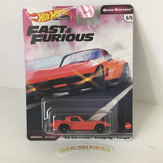 Hot wheels premium fast and furious Quick Shifters 5/5 65 Corvette Stingray Coupe H1