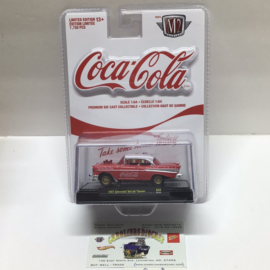M2 Machines Coca Cola 1957 Chevrolet Bel Air Gasser A02