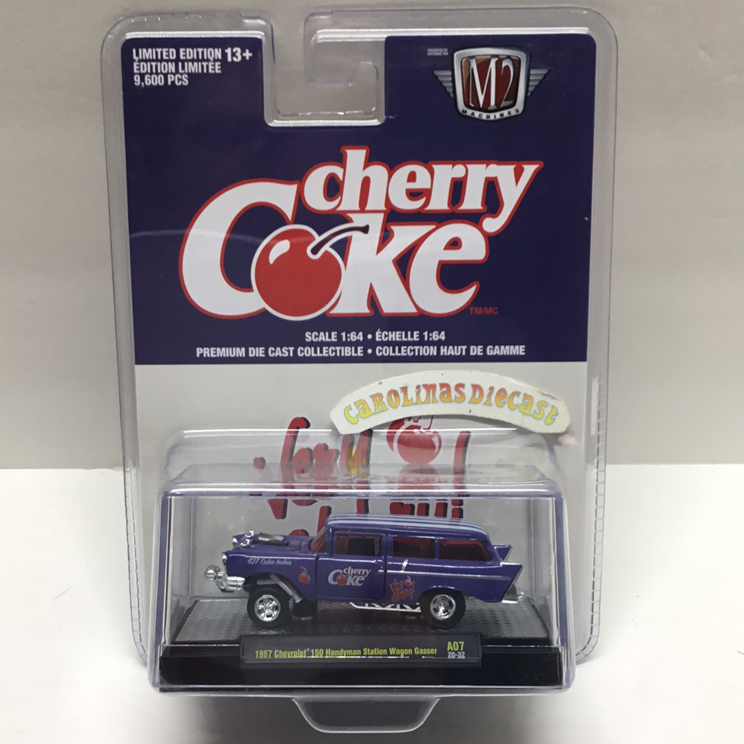 M2 Machines Cherry Coke 1957 Chevrolet 150 Handyman Station Wagon Gasser A07
