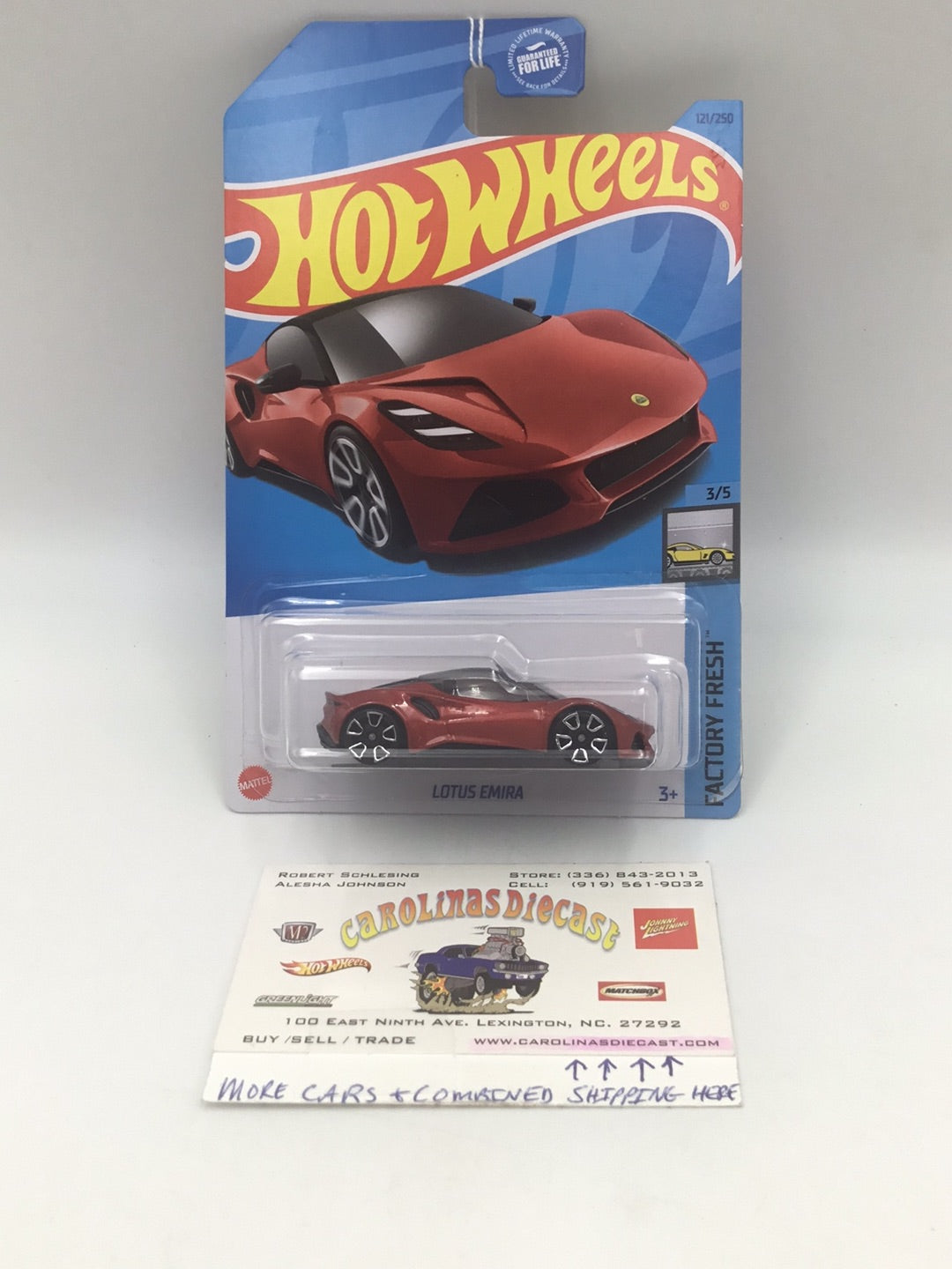 2023 hot wheels E case #121 Lotus Emira 62C