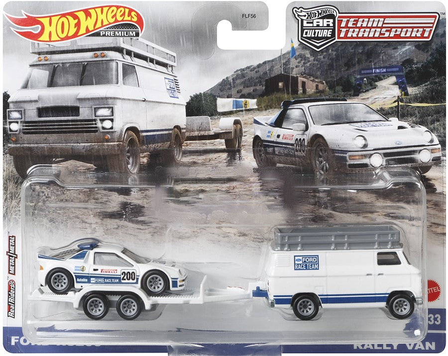 Hot wheels Ford RS200 Rally Van  Team Transport #33  Hot Wheels Premium 2021